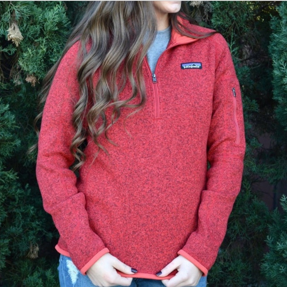 Women’s Patagonia Better Sweater Quarter Zip Size S Red